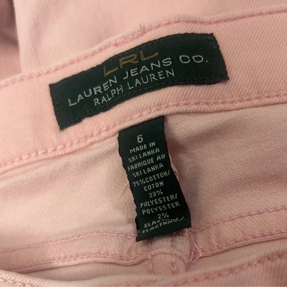 Lauren Jeans Co Ralph Lauren modern skinny jeans women’s size 6 ombré pink peach - Picture 6 of 7